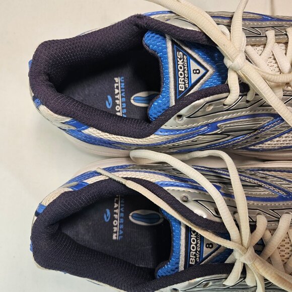 Brooks adrenaline running shoes Women 9.5 universal platform blue white athletic - Picture 9 of 10